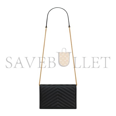 YSL CASSANDRE ENVELOPE CHAIN WALLET IN LAMBSKIN 742920AAA441000 (19*12.5*3.5cm)